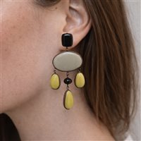 Orecchini Rosso Prezioso Donna in Legno 013